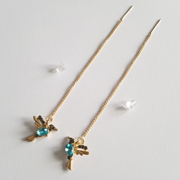 Little Birds Long Drop Earrings - Picture 5 of 12